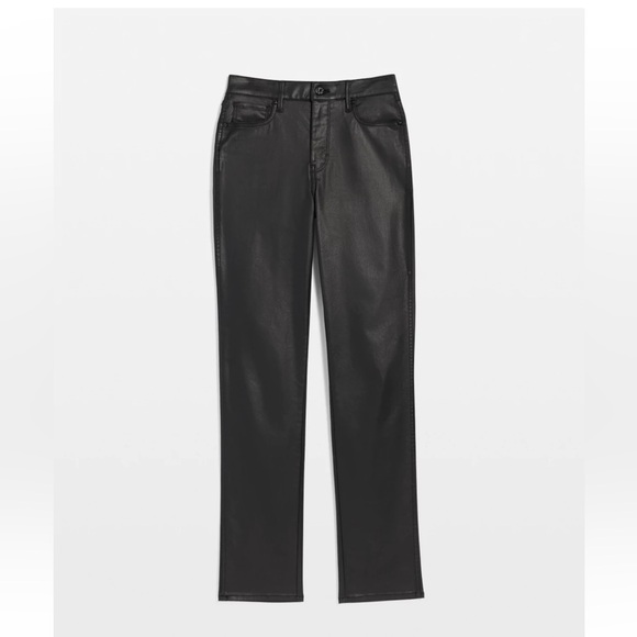 White House Black Market High-Rise Straight Coated Denim Jeans Size 12 NWT - Picture 5 of 5